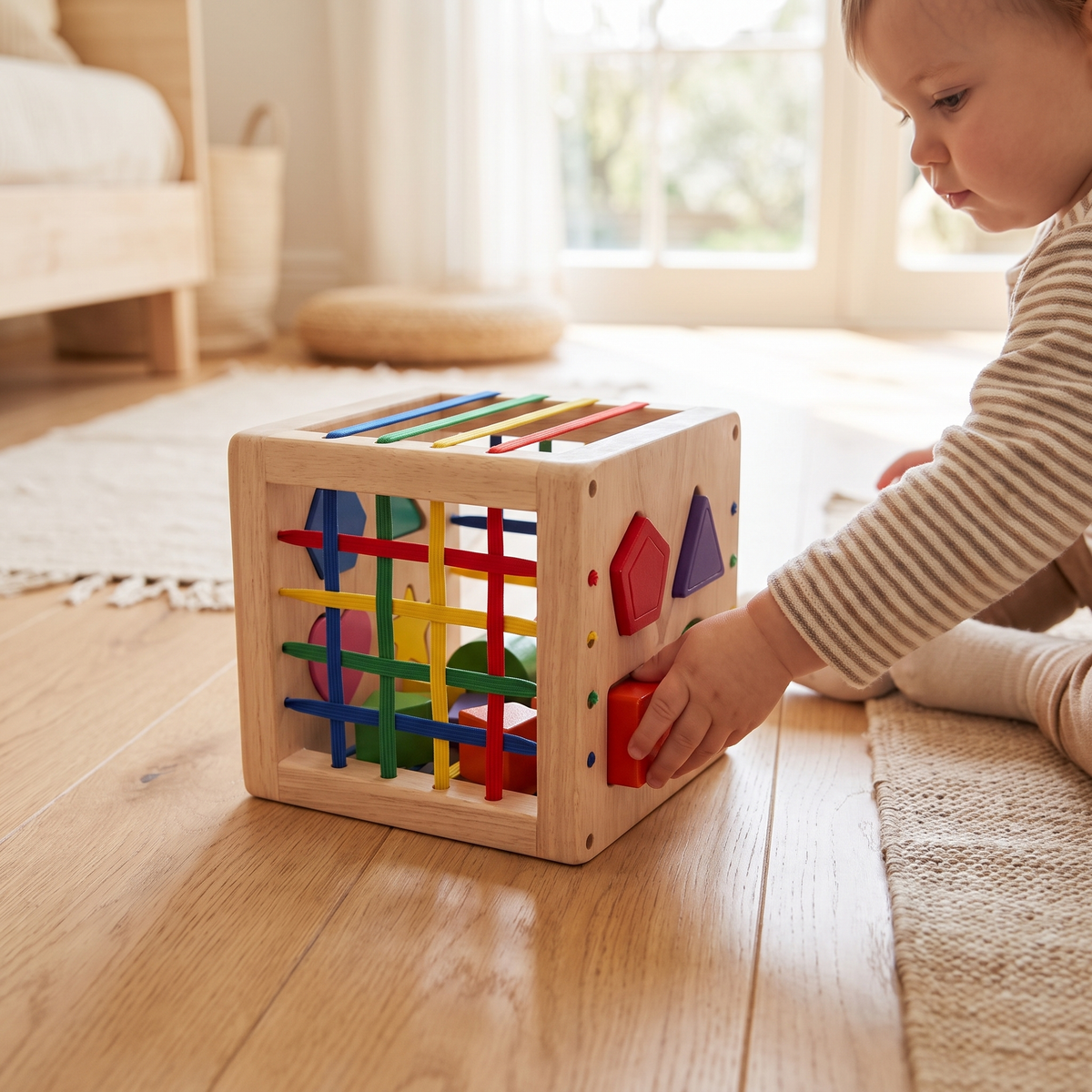 Wooden Sorting Cube